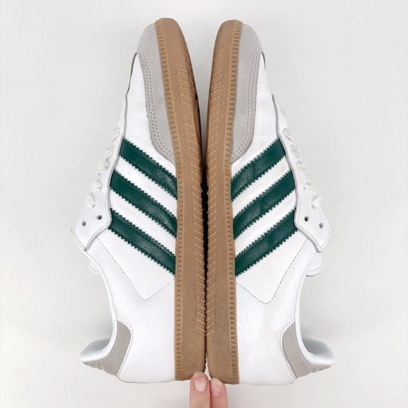 ADIDAS Samba OG Gum Sneakers in Cloud White Collegiate Green Sz 11 - Picture 9 of 14